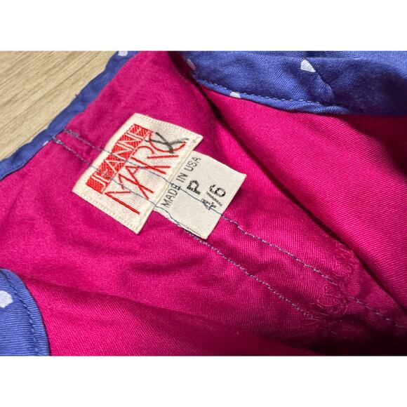 Vintage 80s Jeanne Marc Jumpsuit 4/5 P XS/S Cotton Knit Fall Leaves Pockets - Picture 3 of 10